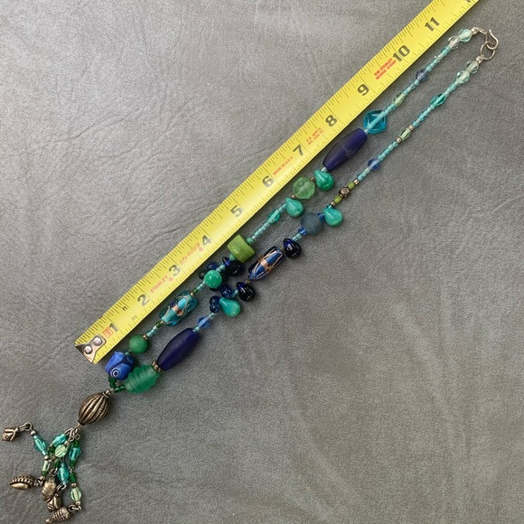 Green and Blue Beaded Necklace - Picture 5 of 5